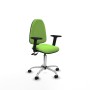 Office Chair Piqueras y Crespo Aýna AS bali pistacho brazos 2D base cromada ruedas nailon 50mm Pistachio
