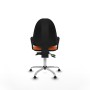 Office Chair Piqueras y Crespo Aýna AS bali naranja brazos fijos base cromada topes Orange