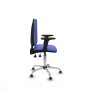 Chaise de Bureau Piqueras y Crespo Aýna AS bali azul claro brazos 2D base cromada topes Bleu clair
