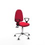 Office Chair Piqueras y Crespo Aýna AS bali rojo brazos fijos base cromada topes Red