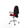 Office Chair Piqueras y Crespo Aýna AS bali rojo brazos fijos base cromada topes Red
