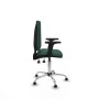 Chaise de Bureau Piqueras y Crespo Aýna AS bali verde botella brazos 2D base cromada topes Vert