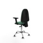Office Chair Piqueras y Crespo Aýna AS bali verde esmeralda brazos 2D base cromada topes Emerald Green