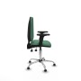 Office Chair Piqueras y Crespo Aýna AS bali verde esmeralda brazos 2D base cromada topes Emerald Green