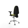 Chaise de Bureau Piqueras y Crespo Aýna AS bali verde oliva brazos 2D base cromada topes Vert