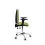 Chaise de Bureau Piqueras y Crespo Aýna AS bali verde oliva brazos 2D base cromada topes Vert