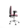 Office Chair Piqueras y Crespo Aýna AS bali rosa brazos 2D base cromada topes Pink