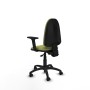 Office Chair Piqueras y Crespo Aýna AS bali verde oliva brazos 2D base poliamida ruedas nailon 50mm Green