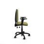 Office Chair Piqueras y Crespo Aýna AS bali verde oliva brazos 2D base poliamida ruedas nailon 50mm Green