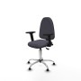 Office Chair Piqueras y Crespo Aýna AS bali gris oscuro brazos 2D base cromada topes Dark grey