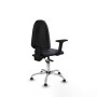 Office Chair Piqueras y Crespo Aýna AS bali gris oscuro brazos 2D base cromada topes Dark grey