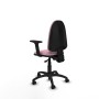 Office Chair Piqueras y Crespo Aýna AS bali rosa brazos 2D base poliamida ruedas nailon 50mm Pink