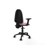 Office Chair Piqueras y Crespo Aýna AS bali rosa brazos 2D base poliamida ruedas nailon 50mm Pink