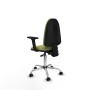 Chaise de Bureau Piqueras y Crespo Aýna AS bali verde oliva brazos 2D base cromada ruedas autofrenantes 50mm Vert