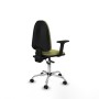 Chaise de Bureau Piqueras y Crespo Aýna AS bali verde oliva brazos 2D base cromada ruedas autofrenantes 50mm Vert