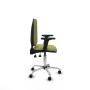 Chaise de Bureau Piqueras y Crespo Aýna AS bali verde oliva brazos 2D base cromada ruedas autofrenantes 50mm Vert