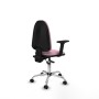 Chaise de Bureau Piqueras y Crespo Aýna AS bali rosa brazos 2D base cromada ruedas autofrenantes 50mm Rose