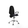 Chaise de Bureau Piqueras y Crespo Aýna AS bali gris oscuro brazos fijos base cromada topes Gris foncé