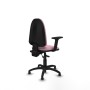 Chaise de Bureau Piqueras y Crespo Aýna AS bali rosa brazos 2D base poliamida topes Rose