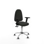 Office Chair Piqueras y Crespo Aýna AS bali negro brazos 2D base cromada topes Black
