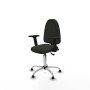 Office Chair Piqueras y Crespo Aýna AS bali negro brazos 2D base cromada topes Black