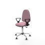 Chaise de Bureau Piqueras y Crespo Aýna AS bali rosa brazos fijos base cromada topes Rose