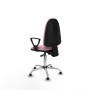 Chaise de Bureau Piqueras y Crespo Aýna AS bali rosa brazos fijos base cromada topes Rose
