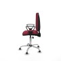 Chaise de Bureau Piqueras y Crespo Aýna AS bali granate brazos fijos base cromada topes Bordeaux