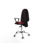 Chaise de Bureau Piqueras y Crespo Aýna AS bali granate brazos fijos base cromada topes Bordeaux
