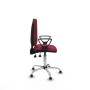 Chaise de Bureau Piqueras y Crespo Aýna AS bali granate brazos fijos base cromada topes Bordeaux
