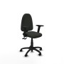 Chaise de Bureau Piqueras y Crespo Aýna AS bali negro brazos 2D base poliamida ruedas nailon 50mm Noir