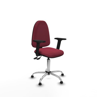 Office Chair Piqueras y Crespo Aýna AS bali granate brazos 2D base cromada topes Maroon