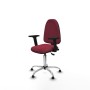 Office Chair Piqueras y Crespo Aýna AS bali granate brazos 2D base cromada topes Maroon