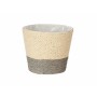 Planter Ibergarden 86439 Grey Natural Rope Plastic 15 x 15 x 14 cm (24 Units)