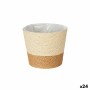 Cache-pot Ibergarden WY21-71 Marron Corde Plastique 19,5 x 17,5 x 19,5 cm 19,5 x 16,5 x 19,5 cm (24 Unités)