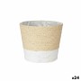 Cache-pot Ibergarden 86434 Blanc Corde Plastique 19,5 x 17,5 x 19,5 cm 19,5 x 16,5 x 19,5 cm (24 Unités)