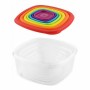Ensemble de Boîtes à Lunch Privilege Multicouleur Empilable Carré 7 Pièces (12 Unités)