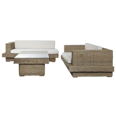 Canapé de jardin Home ESPRIT Naturel 192 x 105 x 63 cm
