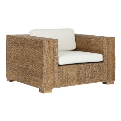 Chaise de jardin Home ESPRIT Blanc Naturel 117 x 92 x 65 cm