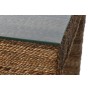 Dining Table Home ESPRIT Natural Tempered Glass Fibre Teak 180 x 90 x 77 cm