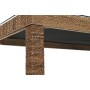 Dining Table Home ESPRIT Natural Tempered Glass Fibre Teak 180 x 90 x 77 cm