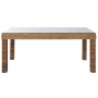 Dining Table Home ESPRIT Natural Tempered Glass Fibre Teak 180 x 90 x 77 cm