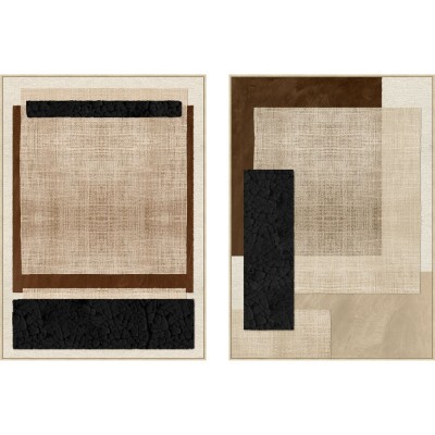 Cadre Home ESPRIT Marron Noir Moderne Urbaine 103 x 4,5 x 143 cm (2 Unités)