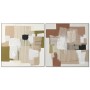 Cadre Home ESPRIT Vert Beige Abstrait Urbaine 121 x 5,2 x 121 cm (2 Unités)