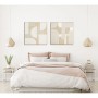 Cadre Home ESPRIT Blanc Beige Moderne Scandinave 90 x 3,8 x 90 cm (2 Unités)