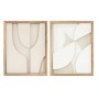 Painting Home ESPRIT White Natural Modern Scandinavian 40 x 3,8 x 50 cm (2 Units)