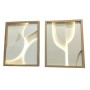 Cadre Home ESPRIT Blanc Naturel Moderne Scandinave 40 x 3,8 x 50 cm (2 Unités)