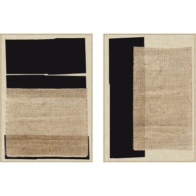 Cadre Home ESPRIT Marron Noir Moderne 103 x 4,5 x 143 cm (2 Unités)