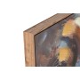 Cadre Home ESPRIT Bleu Orange Colonial Lion 70 x 3,5 x 100 cm (2 Unités)