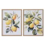 Cadre Home ESPRIT Jaune Blanc Vert Citron méditerranéen 30 x 1,8 x 40 cm (2 Unités)